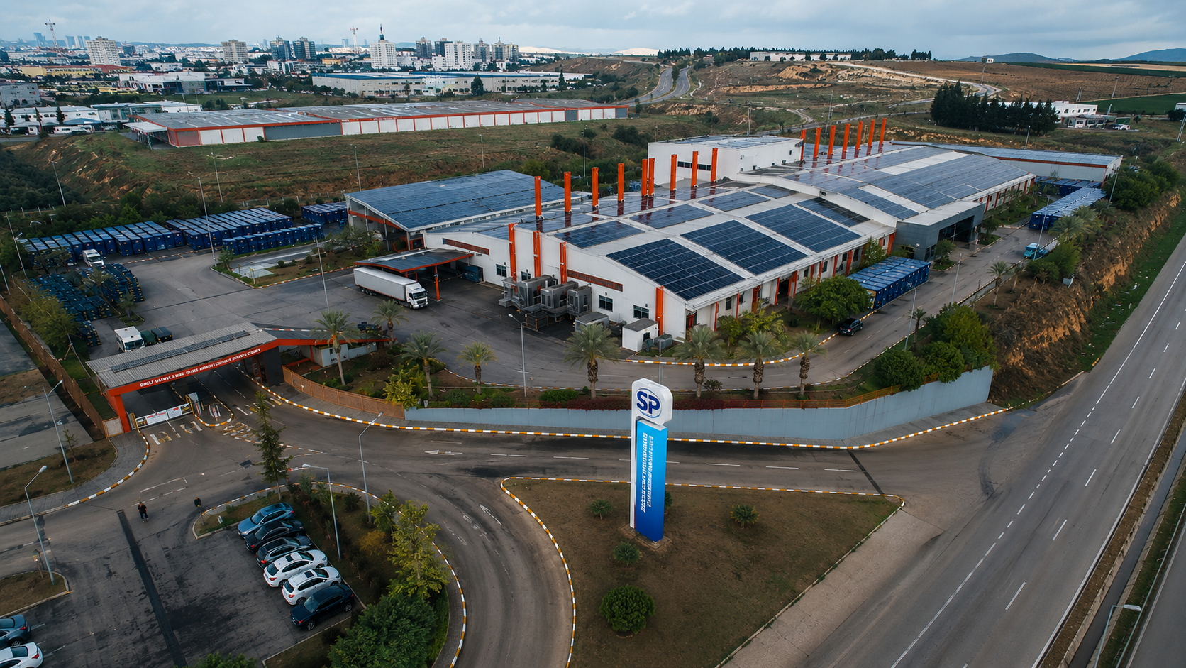 Sterium Pack Adana fabrikası — havadan görünüm