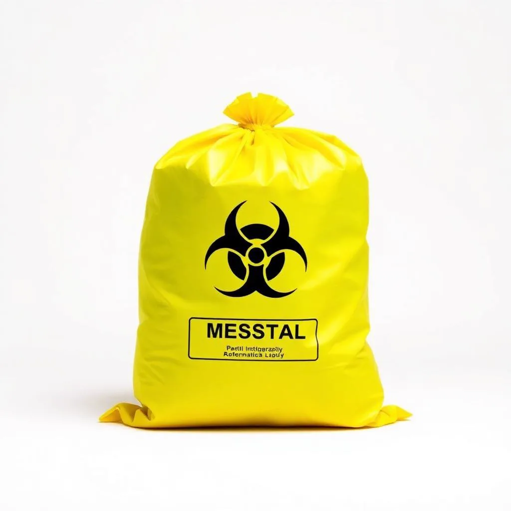 Yellow Biohazard Medical Waste Bag