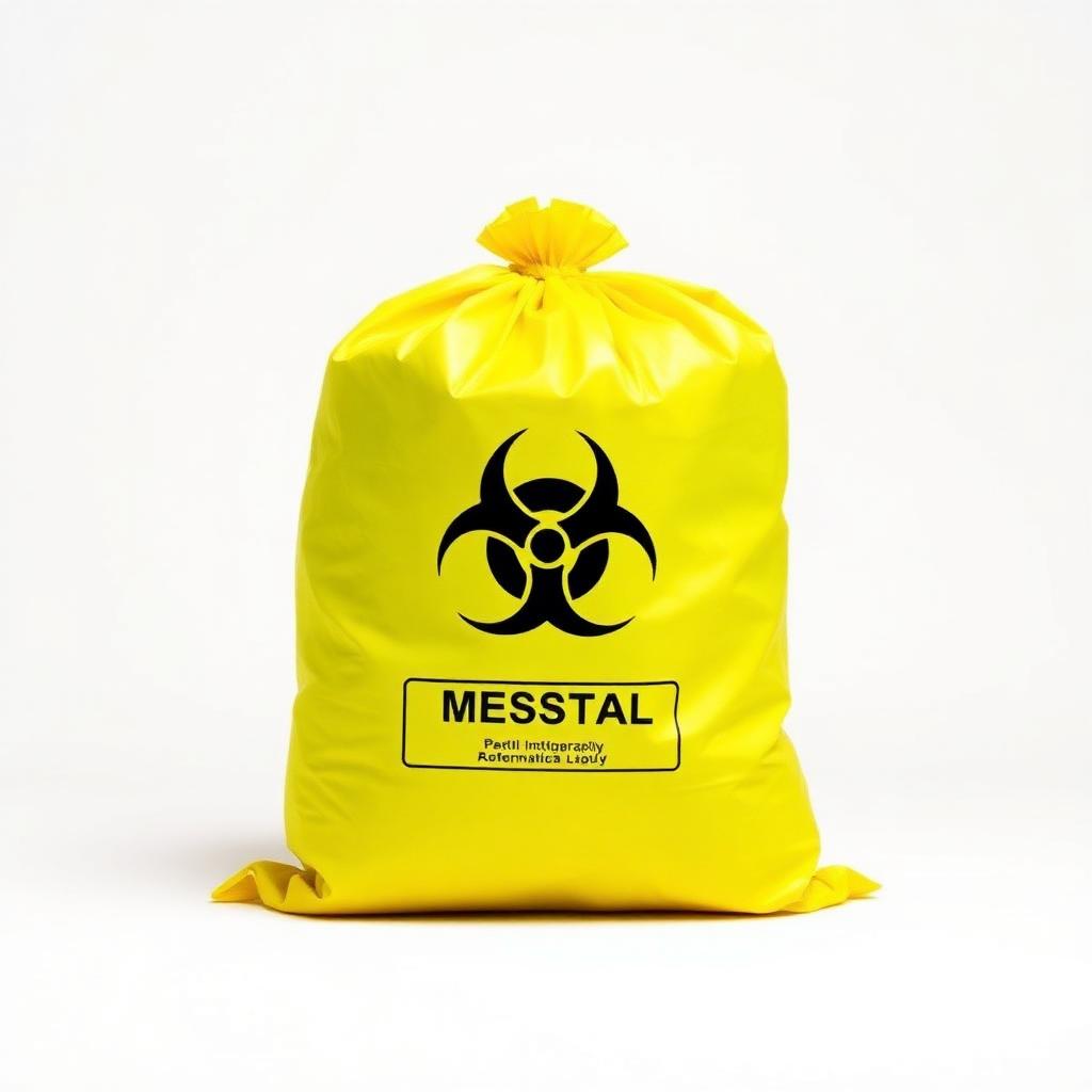 Yellow Biohazard Medical Waste Bag